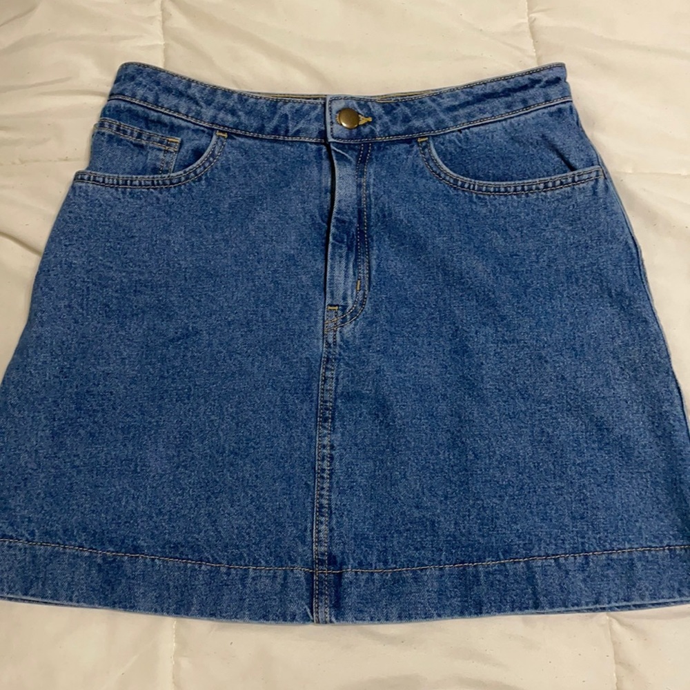 American apparel jean skirt